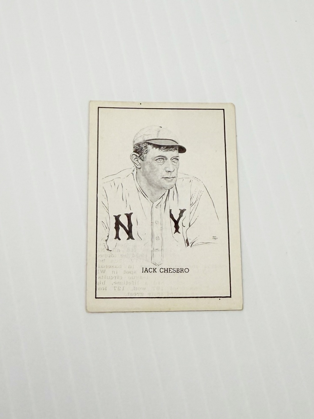 Vintage 1950 Callahan Hall of Fame Jack Chesbro Baseball Trading Card